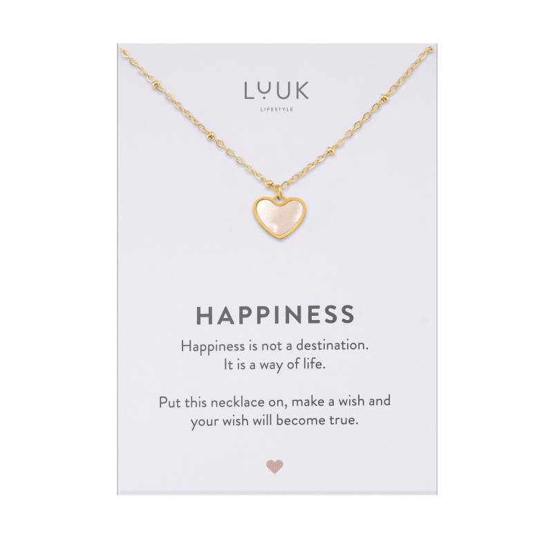 Moderne Boho Damen Halskette I Herz Stein Anhänger Herzchen Herzkette Shell Frauen Edelstahl Kette Geschenk Freundin Wasserfest von LUUKLIFESTYLEShop