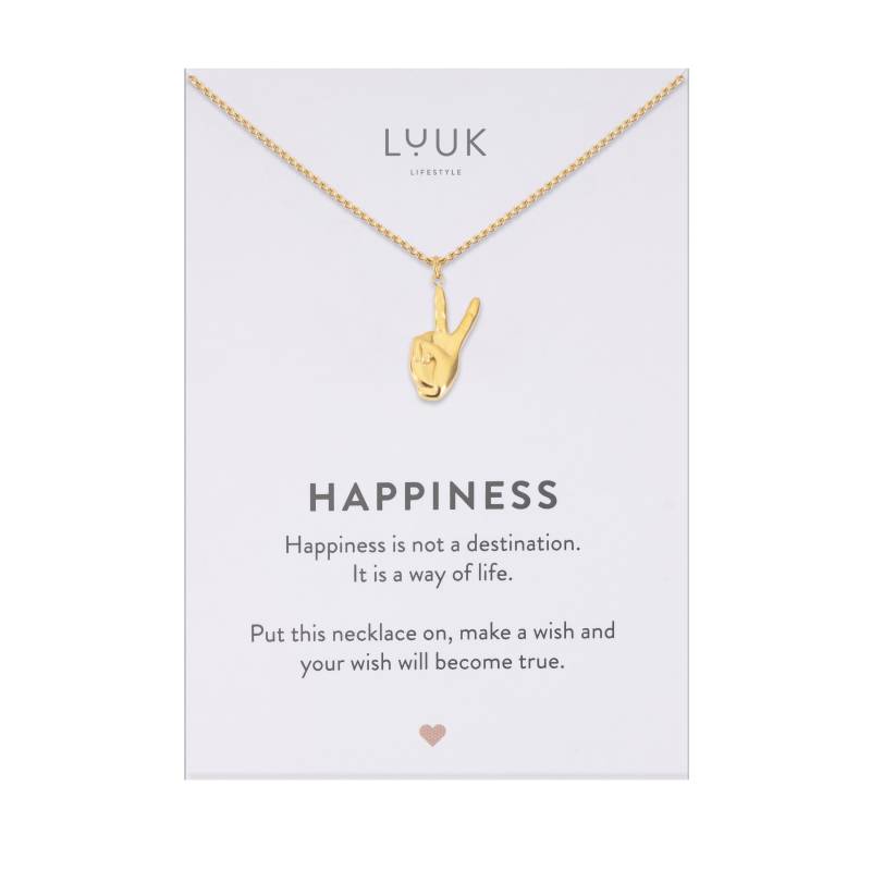 Moderne Damen Halskette I Victory Hand Anhänger Friedenszeichen Kette Peace V Zeichen Hippie Schmuck Geschenkidee Frau Geschenk von LUUKLIFESTYLEShop