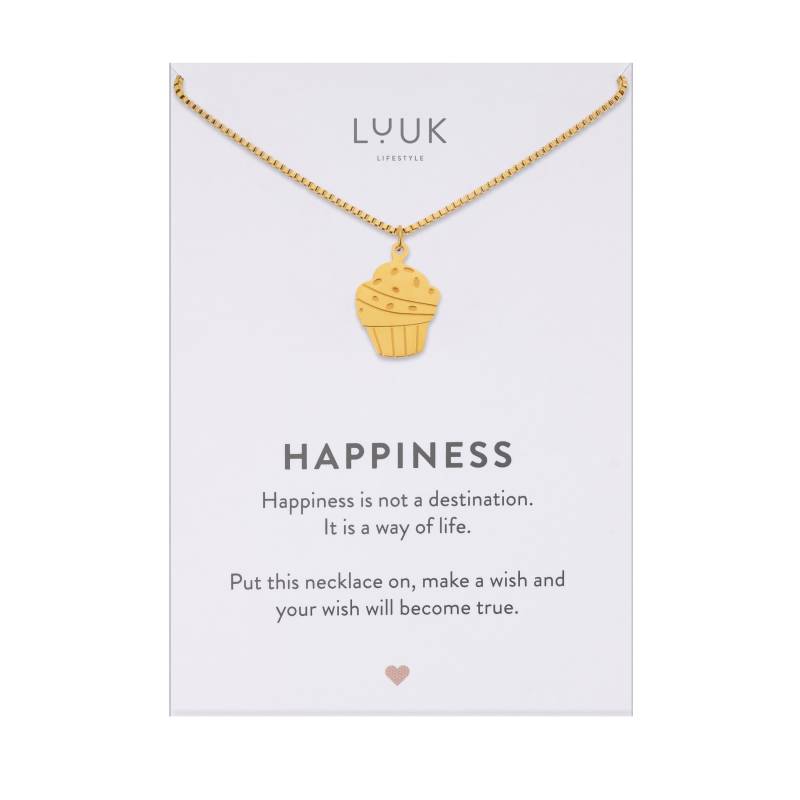 Moderne Halskette Mit Cupcake I Muffin Kuchen Food Lover Kette Geschenk Freundin Freundschaftskette Damen Schmuck Edelstahlkette von LUUKLIFESTYLEShop