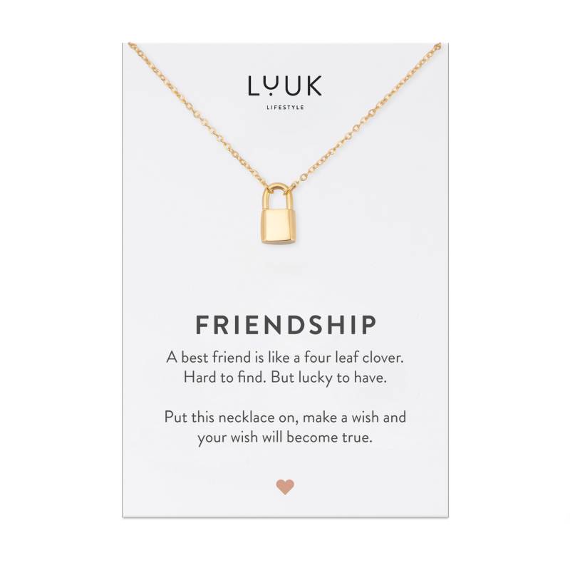 Trendige Vintage Halskette Mit Schloss I Vorhängeschloss Anhänger Damen Kette Geschenke Freundin Freundschafskette Lock Chain von LUUKLIFESTYLEShop