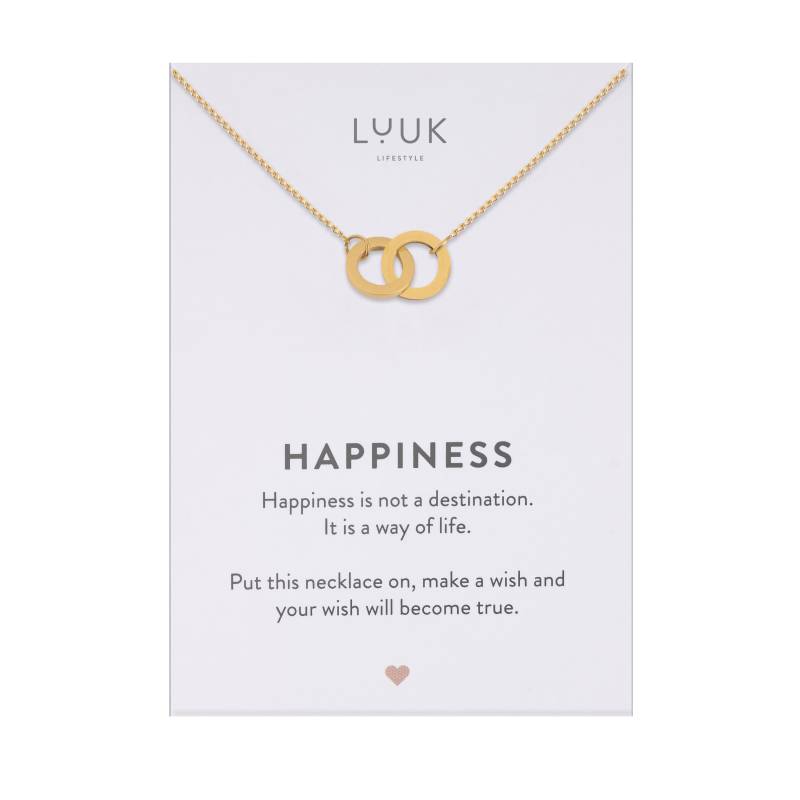 Zierliche Damen Halskette Mit Infinity Anhänger I Verschlungene Kreise Ringe Kette Unendlichkeit Geschenk Freundschaftskette von LUUKLIFESTYLEShop