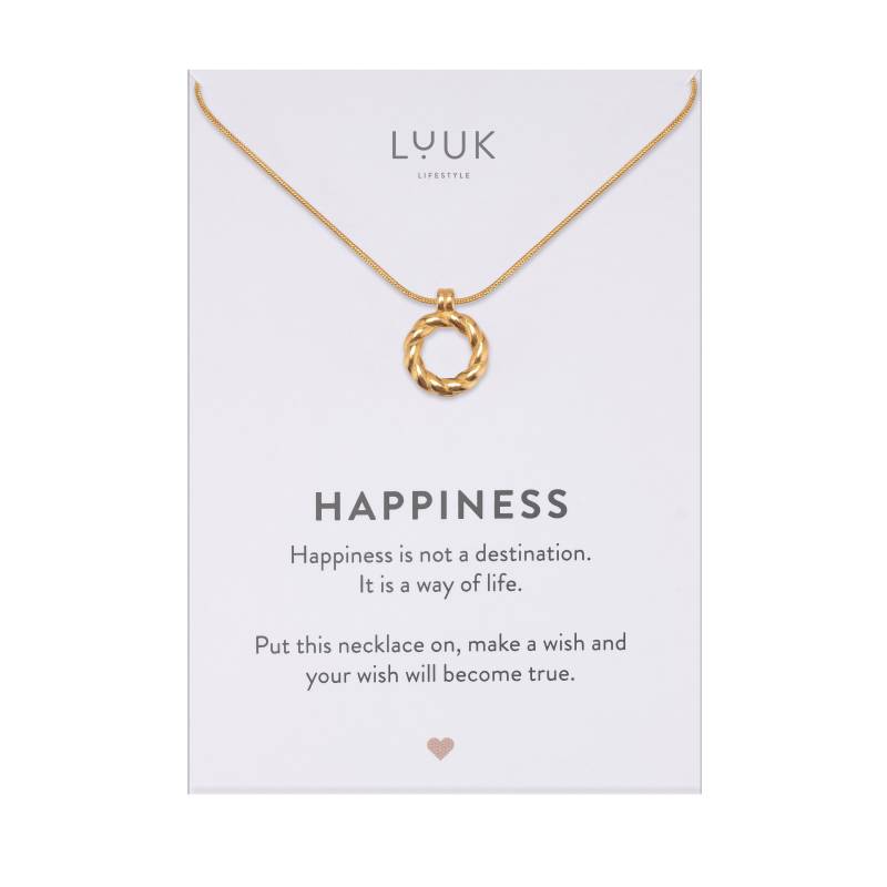 Zierliche Damen Halskette Mit Ring I Kreis Circle Kranz Anhänger Spruchkarte Kette Frauen Geschenkidee Freundin Verlängerungskette von LUUKLIFESTYLEShop