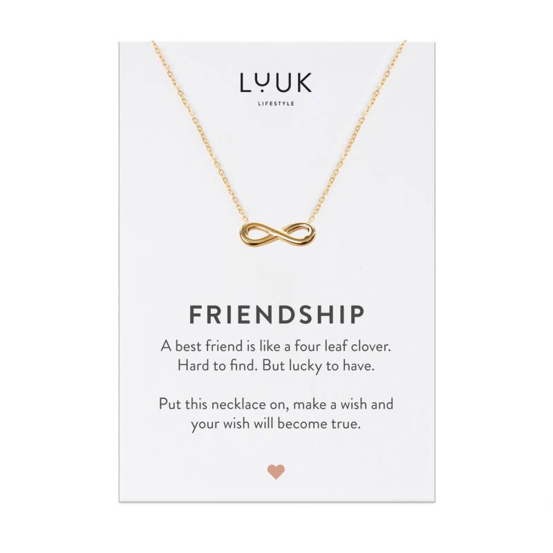 Zierliche Freundschaftskette Mit Infinity I Unendlichkeit Anhänger Damen Kette Friendship Wasserfest Geschenk Freundin Glücksbringer von LUUKLIFESTYLEShop