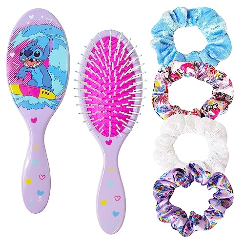 Stitch Hair Brush and 4 Scrunchies Set for Girls - Detangling Brush and Elastic Hair Ties for Ages 3+ Stitch Hair Brush and 4 Scrunchies Set for Girls - Detangling Brush and Elastic Hair Ties for Ages 3+ von LUV HER