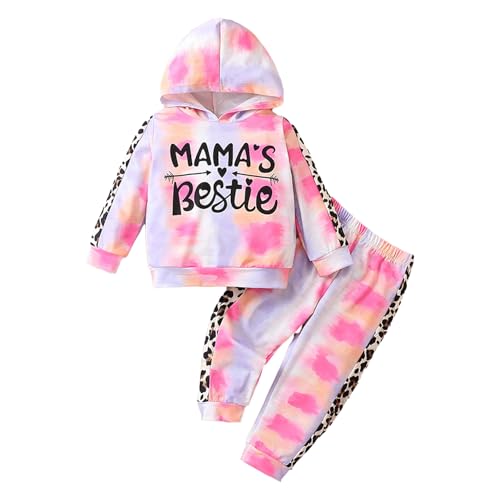 LUVCES Kleinkind Baby Mädchen Outfits Sweatshirts Batikmuster Kapuzenpullover Tops Hosen 2Pc Herbst Winter Kleidung Set Mama's Bestie Rosa 18-24 Monate LUVCES Kleinkind Baby Mädchen Outfits Sweatshirts Batikmuster Kapuzenpullover Tops Hosen 2Pc Herbst Winter Kleidung Set Mama's Bestie Rosa 18-24 Monate von LUVCES