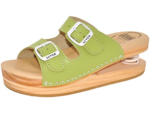 LUVER Federpantoffel Granit Federschuhe Sondermodell clgjr2101gr, Grün, Größe: 39 von LUVER