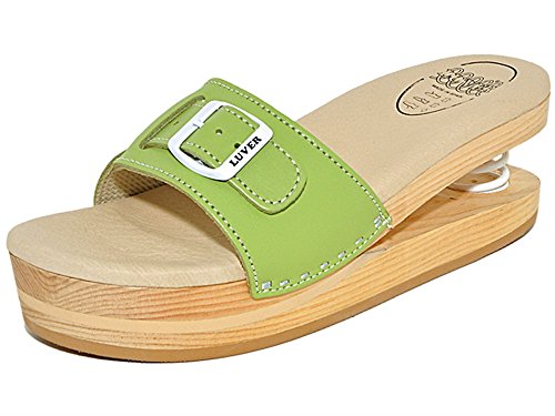 LUVER Federpantoffel Granit Federschuhe Sondermodell clgjr2103gr, Grün, Größe: 38 von LUVER