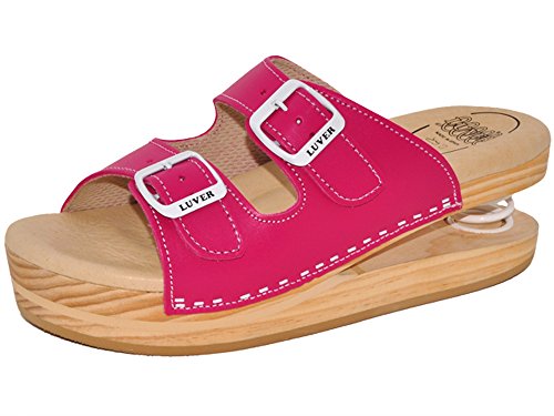 LUVER Federpantoffel Magenta - Federschuhe Sondermodell clgjr2101ma, Rot, Größe: 38 von LUVER