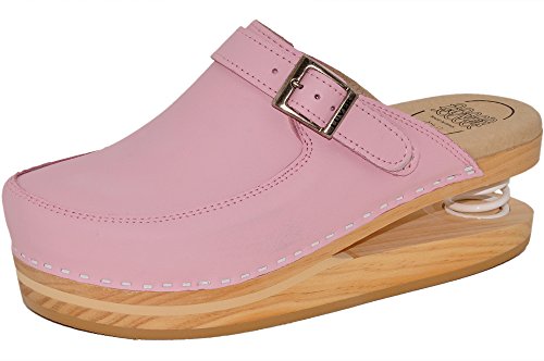 LUVER Federschuhe - gefederte Damen Clogs rosa - Federschuhe clgjr127r, rosa, Größe: 40 von LUVER