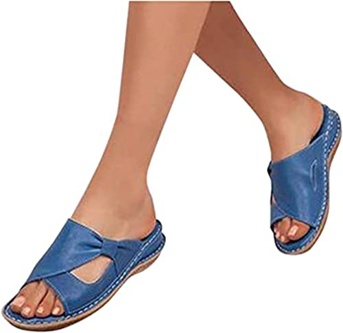 LUWAY Sandalen für Damen Orthopädische Premium Toe Corrector Sandalen Plattform Sommer PU Leder Korrektur Sandalen Bunion Schuhe Sandalen Casual Corrector Flip Flops,Blau,US7.5/EU39 LUWAY Sandalen für Damen Orthopädische Premium Toe Corrector Sandalen Plattform Sommer PU Leder Korrektur Sandalen Bunion Schuhe Sandalen Casual Corrector Flip Flops,Blau,US7.5/EU39 von LUWAY