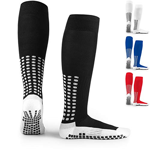 LUX rutschfeste Fußball Kniestrümpfe Socken, rutschfeste Sport Socken, Gummi-Pads, trusox/tocksox Style, Top Qualität, Basketball, Fußball, Wandern, Laufen von LUX Sports