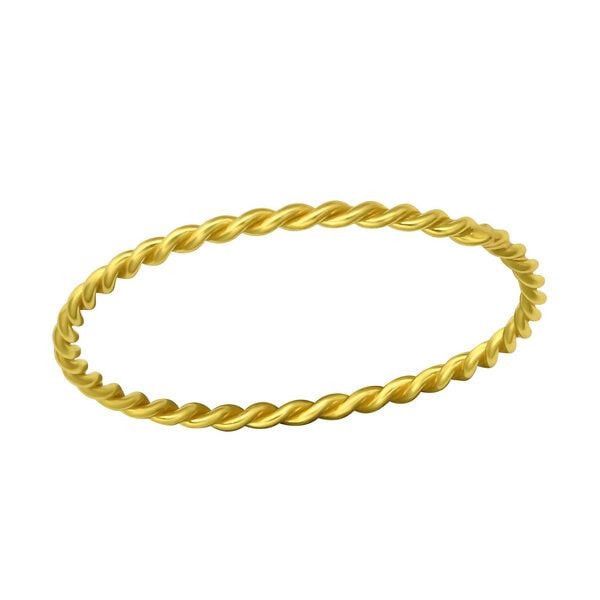 LUXAA Fein geflochtener Ring aus 925er Sterling Silber - Gold doubliert von LUXAA