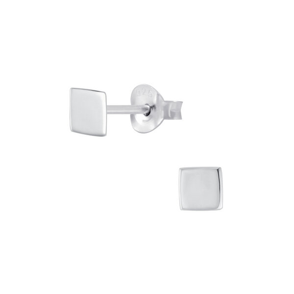 LUXAA Feine quadratische Ohrstecker- 925er Sterling Silber von LUXAA