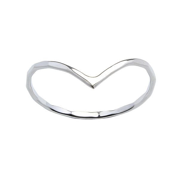 LUXAA Strukturierter Ring mit Dreieck - 925er Sterling Silber von LUXAA