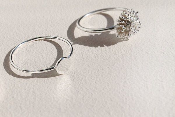 LUXAA Feiner Ring mit Scheibe aus 925er Sterling Silber von LUXAA