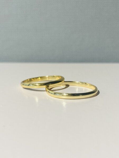 LUXAA Schlichter Ring aus 925er Sterling Silber - Gold von LUXAA