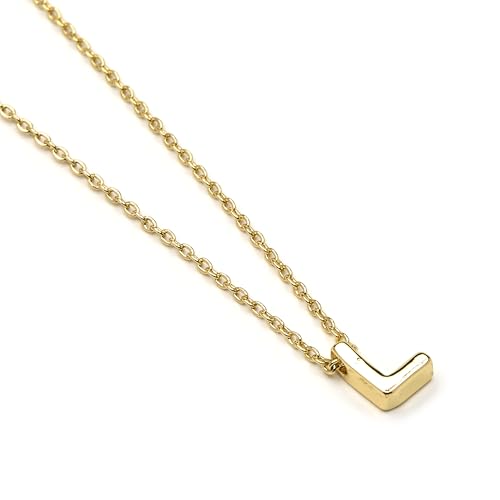 LUXENTER Alphabet-Halskette mit 18-karätigem Gold - Buchstabe L, Mediano, Metall, Ohne Edelstein LUXENTER Alphabet-Halskette mit 18-karätigem Gold - Buchstabe L, Mediano, Metall, Ohne Edelstein von LUXENTER