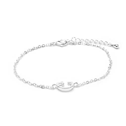 LUXENTER Armband Alphabet mit Silber-Finish – Buchstabe G, Einheitsgröße, Metall, Ohne Edelstein LUXENTER Armband Alphabet mit Silber-Finish – Buchstabe G, Einheitsgröße, Metall, Ohne Edelstein von LUXENTER