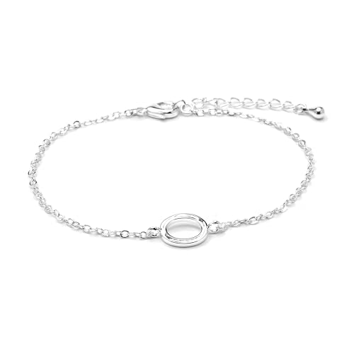 LUXENTER Armband Alphabet mit Silber-Finish - Buchstabe O, Einheitsgröße, Metall, Ohne Edelstein LUXENTER Armband Alphabet mit Silber-Finish - Buchstabe O, Einheitsgröße, Metall, Ohne Edelstein von LUXENTER