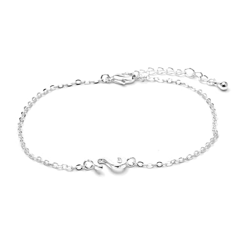 LUXENTER Armband Alphabet mit Silber-Finish - Buchstabe S, Einheitsgröße, Metall, Ohne Edelstein LUXENTER Armband Alphabet mit Silber-Finish - Buchstabe S, Einheitsgröße, Metall, Ohne Edelstein von LUXENTER