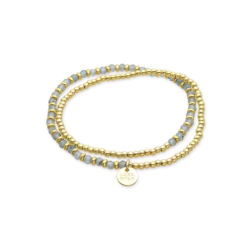 LUXENTER Armband aus blauem Kristall, 18 Karat Gelbgold - Zira, Einheitsgröße, Messing, Cristal LUXENTER Armband aus blauem Kristall, 18 Karat Gelbgold - Zira, Einheitsgröße, Messing, Cristal von LUXENTER