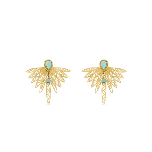 LUXENTER Ohrringe aus Türkis, 18 Karat Gelbgold - Resiah, Único, Messing, Nicht anwendbar LUXENTER Ohrringe aus Türkis, 18 Karat Gelbgold - Resiah, Único, Messing, Nicht anwendbar von LUXENTER