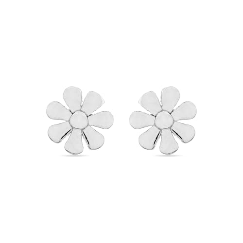 LUXENTER Pendientes Flor de Plata de Ley 925 acabado en rodio von LUXENTER
