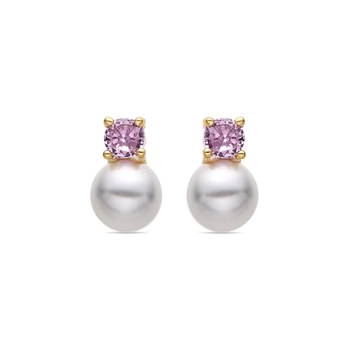 LUXENTER Pendientes Yaric de Plata de Ley 925 y Circonita Rosa acabados en oro amarillo de 18k. LUXENTER Pendientes Yaric de Plata de Ley 925 y Circonita Rosa acabados en oro amarillo de 18k. von LUXENTER