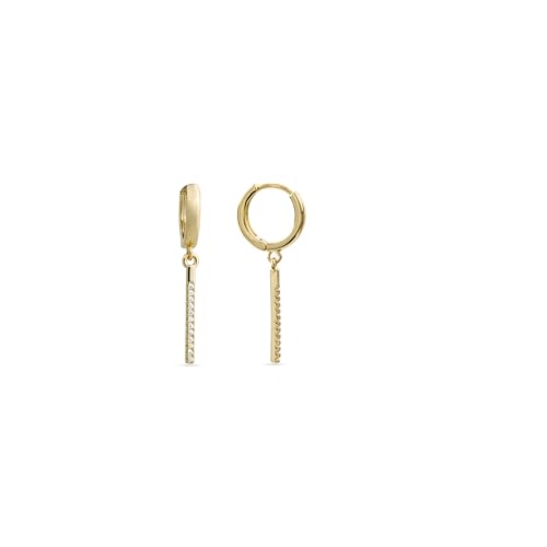 LUXENTER Remin Ohrringe mit glänzendem Zirkoniastein mit 18 Karat Gelbgold, Pequeños, Metall, Zirkonia LUXENTER Remin Ohrringe mit glänzendem Zirkoniastein mit 18 Karat Gelbgold, Pequeños, Metall, Zirkonia von LUXENTER