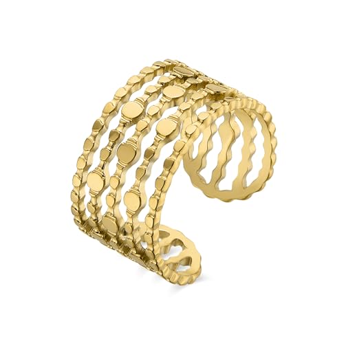 LUXENTER Anillo acabado en oro amarillo de 18K - Zaie LUXENTER Anillo acabado en oro amarillo de 18K - Zaie von LUXENTER