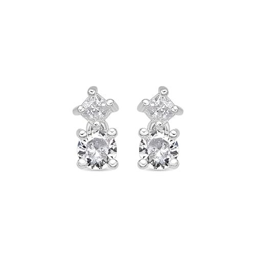 LUXENTER Viaber Ohrringe mit glänzendem Zirkonia, Silber-Finish, Pequeños, Metall, Zirkonia LUXENTER Viaber Ohrringe mit glänzendem Zirkonia, Silber-Finish, Pequeños, Metall, Zirkonia von LUXENTER