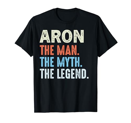 Aron The Legend Name Personalisierte Niedliche Idee Herren Vintage ARON T-Shirt Aron The Legend Name Personalisierte Niedliche Idee Herren Vintage ARON T-Shirt von LUXETHREADS Men's