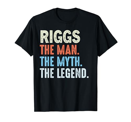 Riggs The Legend Name Personalisierte Niedliche Idee Männer Vintage T-Shirt von LUXETHREADS Men's