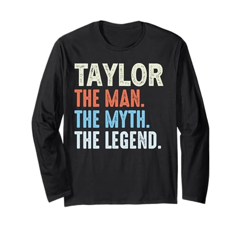 Taylor The Legend Name Personalisierte Niedliche Idee Herren Vintage Langarmshirt Taylor The Legend Name Personalisierte Niedliche Idee Herren Vintage Langarmshirt von LUXETHREADS Men's