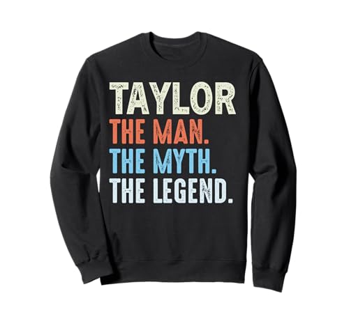 Taylor The Legend Name Personalisierte Niedliche Idee Herren Vintage Sweatshirt Taylor The Legend Name Personalisierte Niedliche Idee Herren Vintage Sweatshirt von LUXETHREADS Men's
