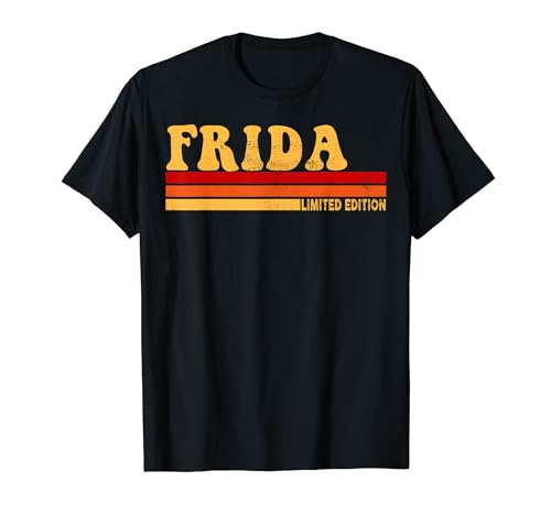 Frida Name Personalisierte Süße Idee Frauen Vintage Frida T-Shirt Frida Name Personalisierte Süße Idee Frauen Vintage Frida T-Shirt von LUXETHREADS