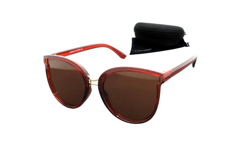 LUXXADA Sonnenbrille (Katzenaugen Marken Brille mit Hardcase) Große Katzenaugen Gläser Elegant Influencer Style von LUXXADA