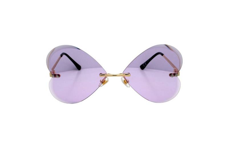 LUXXADA Sonnenbrille (Große Damen Festivalbrille) Gelb Lila Rosa Getönte Gläser in Herzform von LUXXADA