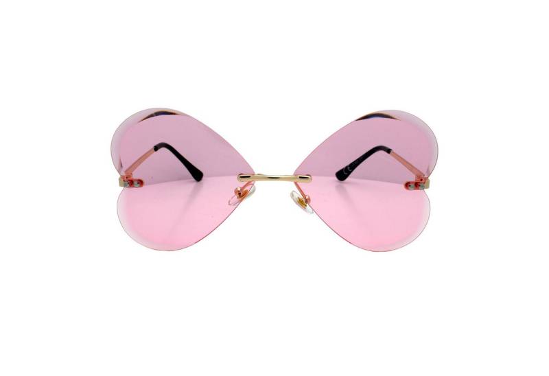 LUXXADA Sonnenbrille (Große Damen Festivalbrille) Gelb Lila Rosa Getönte Gläser in Herzform von LUXXADA