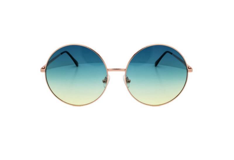 LUXXADA Sonnenbrille (Damen Brille Festival Nickelbrille Übergroß mit Brillenbeutel) Hippie Brille Vintage Gestell XXL Verlaufsgetönte farbige Gläser von LUXXADA