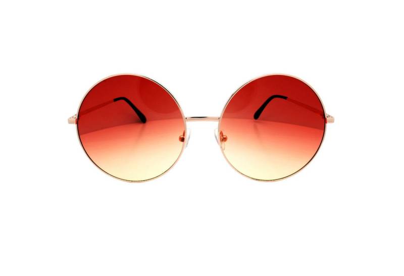 LUXXADA Sonnenbrille (Damen Brille Festival Nickelbrille Übergroß mit Brillenbeutel) Hippie Brille Vintage Gestell XXL Verlaufsgetönte farbige Gläser von LUXXADA