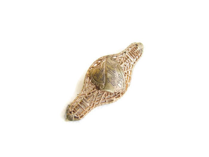 Jahrgang Welten Fair 1940 Filigranbrosche von LUXXORVintage