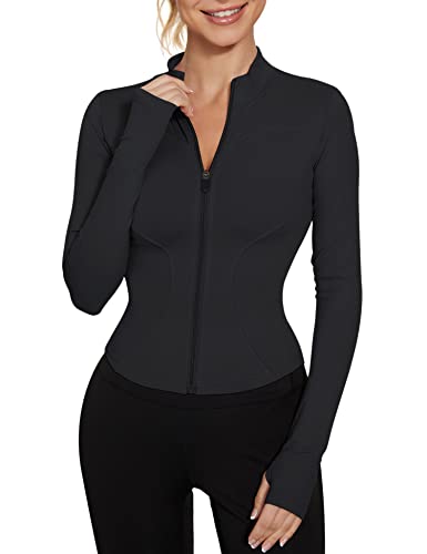 LUYAA Workout Jacke für Damen Cropped Active Jacke Slim Fit Athletic Tops Schwarz M LUYAA Workout Jacke für Damen Cropped Active Jacke Slim Fit Athletic Tops Schwarz M von LUYAA