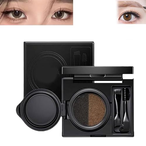 LUYJWZN Eyebrow & Eyeliner Cream with Stamp, Multi-functional Eyeliner Stamp, Two Color Eyebrow Mascara with Brush, 2 in 1 Waterproof Brow Powder & Eyeliner Cream (01# Grey) von LUYJWZN