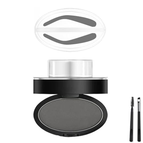 LUYJWZN Fresheight Deluxe Stamp Set, Waterproof Eyebrow Stamp Set, Create Perfect Natural Eyebrow Shape, Sweat Proof, Non-Smudgeable, Beginner-Friendly Brow Defining Tool for Women (Gray-B) von LUYJWZN