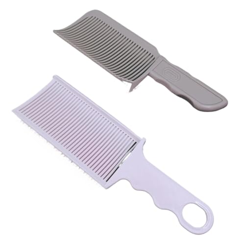 Haarkamm, Friseur-Haarkamm, verblassender Stylingkamm, flache Oberseite, Haarschneidekamm für Herren, Friseur-Verblassungsbürste, Salon-Zubehör (02 und 03) von LUYSGBXR