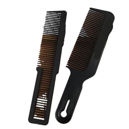 Haarkamm, flacher Haarschneidekamm, breite Zähne, für Herren, professionelle Friseure, Karbonkämme, Braun Haarkamm, flacher Haarschneidekamm, breite Zähne, für Herren, professionelle Friseure, Karbonkämme, Braun von LUYSGBXR