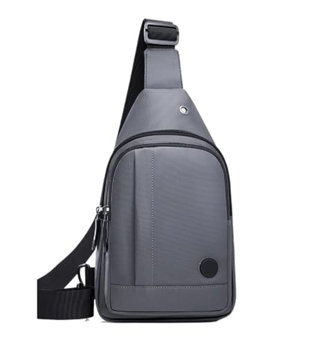 Herren Umhängetasche Brusttaschengurt aus wasserdichtem Material for Herren, lässige tragbare Umhängetasche, Verstellbarer Schultergurt(Gray) von LUYSGBXR