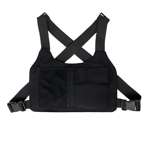 Herren Umhängetasche Funktionelle Brusttaschen for Männer, Street Boy Hip-Hop-Westentasche, Junge Männer, Brusttasche, Rig-Packs, Canvas-Männertasche Herren Umhängetasche Funktionelle Brusttaschen for Männer, Street Boy Hip-Hop-Westentasche, Junge Männer, Brusttasche, Rig-Packs, Canvas-Männertasche von LUYSGBXR