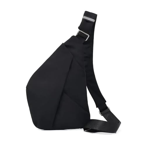 Herren Umhängetasche Männer Reisetasche Einbruchsichere Umhängetasche Tägliche Tragetasche Anti-Diebstahl-Sicherheitsgurt Digitale Aufbewahrung Brusttaschen(Black) von LUYSGBXR